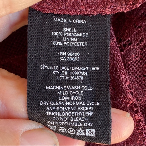 Theory Sheer Lace Long Sleeve Blouse With Tank Top - Size Medium - Picture 11 of 12